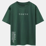 Tokyo Slogan Print Drop Shoulder Oversize T-Shirt