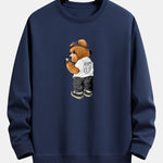 Selfie Bear Print Relax Fit Sweatshirt