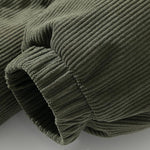 Funnel Neck Corduroy Puffer Coat
