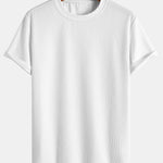 Muscle Fit Ribbed Arc Hem T-Shirt & Shorts