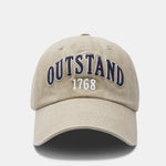 Three Dimensional Embroidered Washed Cotton Retro Casual Baseball Cap With Letters