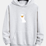 Question Mark Doubtful Duck Print Relax Fit Hoodie