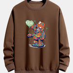 Colorful Tattered Bear Relax Fit Sweatshirt