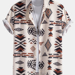 Aztec Geometric Print Shirt & Swim Shorts