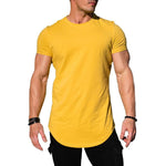 Men's Solid Color Loose Round Neck Short Sleeve T-Shirt