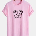 Regular Fit Bear Print Cotton T-Shirt