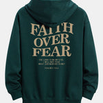 Faith Over Fear Print Relax Fit Hoodie