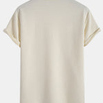 Short Sleeve Stripe Jacquard Arc Hem T-Shirt & Shorts