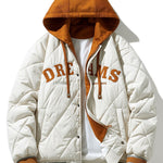 2 in 1 Quilted Hooded Baseball Jacket