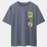 Sunflower Oil Painting Print Drop Shoulder Oversize T-Shirt