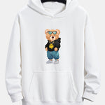 Hip Hop Bear Print Relax Fit Hoodie