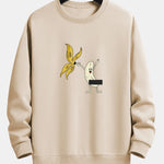 Banana Print Relax Fit Sweatshirt