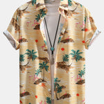 Flamingo Habitat Print Button Up Shirt
