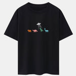 Cartoon Dinosaur Print Heavy Weight Oversize T-Shirt