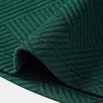 Long Sleeve Stripe Jacquard Arc Hem T-Shirt
