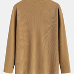 Long Sleeved Muscle Fit Ribbed T-Shirt