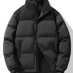 Corduroy Patchwork Puffer Jacket