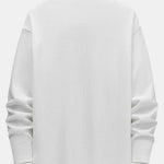 3 Pieces Long Sleeve Relax Fit Patchwork Ribbed T-Shirts