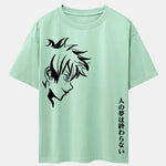 Comic Male Slogan Print Drop Shoulder Oversize T-Shirt