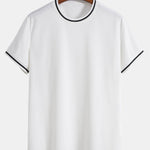 Short Sleeve Stretch Corduroy Ringer T-Shirt & Corduroy Shorts