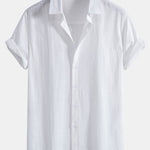 Linen Look Cotton Button Up Shirt