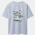 Dove Slogan Back Print Drop Shoulder Oversize T-Shirt