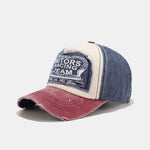 Slogan Patch Washed Distressed Baseball Cap