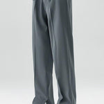 Slit Hem Pleated Trousers
