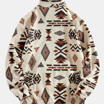 Quarter Zip Aztec Print Teddy Sweatshirt