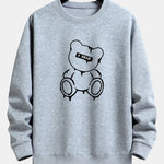 Dissolving Bear Print Relax Fit Sweatshirt