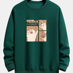 Carton Cat Print Relax Fit Sweatshirt