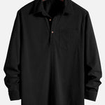 Long Sleeve Polo Neck Corduroy Shirt & Shorts