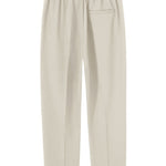 Relax Fit Elastic Waist Straight Leg Trousers