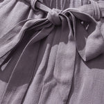 Detachable Belt Relax Fit Linen And Cotton Blend Harem Pants