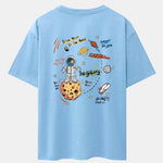 Galaxy Astronaut Print Drop Shoulder Oversize T-Shirt