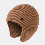 Warm Ear Covers Knit Beanie Hat