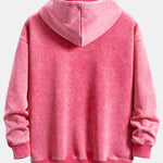 Relax Fit Washed Distressed Hoodie