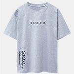 Tokyo Slogan Print Drop Shoulder Oversize T-Shirt