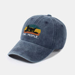 Black Cat Pattern Casual Decoration Washed Cotton Baseball Cap