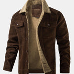 Teddy Lined Cotton Corduroy Jacket