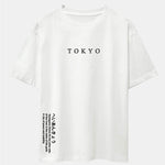 Tokyo Slogan Print Drop Shoulder Oversize T-Shirt
