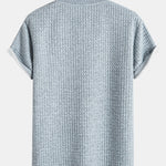Short Sleeve Waffle Arc Hem T-Shirt & Shorts