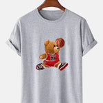 Basketball Player Bear Print T-Shirt