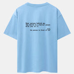 Slogan Back Print Drop Shoulder Oversize T-Shirt