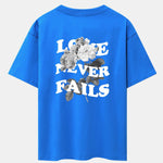 Rose Slogan Back Print Drop Shoulder Oversize T-Shirt