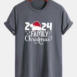 Regular Fit Family Christmas 2024 Print Cotton T-Shirt