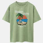 Skull Island Print Drop Shoulder Oversize T-Shirt