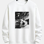 Universe UFO Cat Print Relax Fit Sweatshirt