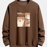 Carton Cat Print Relax Fit Sweatshirt