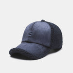 Embroidery Letter Plush Warm Baseball Cap